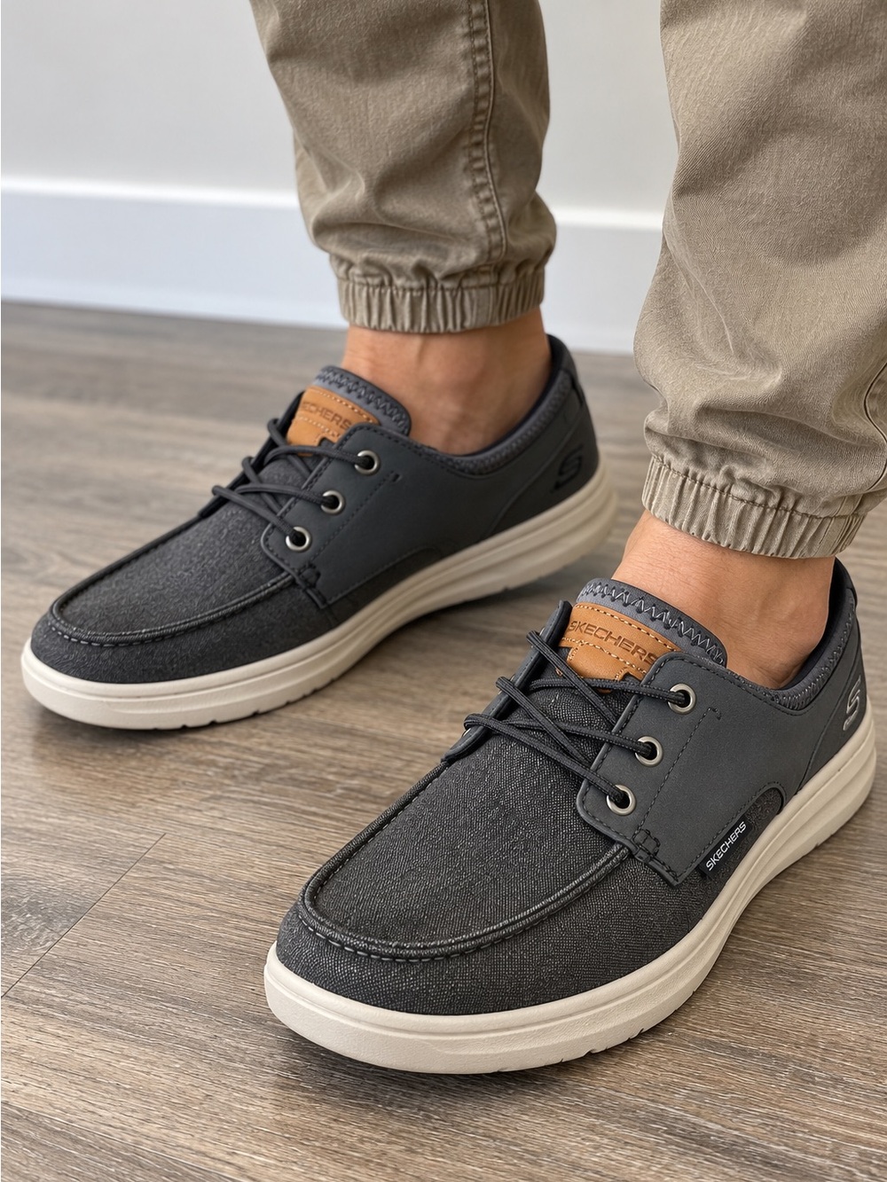 Skechers Slip-ins Relaxed Fit Hasting-Niko Vegan Memory Foam Men’s 9.5 Gray